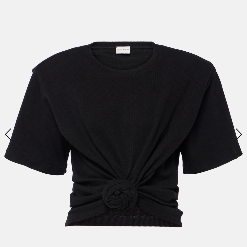 MAGDA BUTRYM 
Knotted T-Shirt - Black